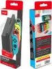The image shows the front and side packaging of a charging station for Nintendo Switch Joy-Con controllers. Produktbild-Vorschau
