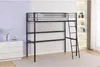 Letto a soppalco in metallo "Alora" - 90 x 190 cm - Nero Anteprima dell’immagine prodotto 2