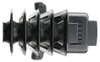 A close-up side view of a black electric convector heater. Anteprima dell’immagine prodotto