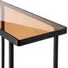 CALICOSY - Console avec deux plateaux en verre fumé L80 cm Voir les images du produit 4