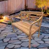 Massive Teakholz Sitzbank CHRISTOS 100cm natur Outdoor Produktbild-Vorschau 4