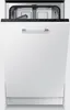 A white, fully integrated Samsung dishwasher with the door open, revealing the interior. Anteprima dell’immagine prodotto