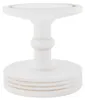 Clayre & Eef Cloche en verre Ø 14x34 cm Blanc Bois Voir les images du produit 3