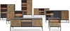 A collection of modern furniture pieces, including cabinets and display units, arranged on a white background. Náhled obrázku produktu