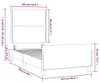 vidaXL Bettgestell ohne Matratze Dunkelblau 100x200 cm Samt Produktbild-Vorschau 6