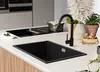 PRIMAGRAN Spülbecken Schwarz 66x47cm, Granitspüle 1 Becken Produktbild-Vorschau 7