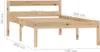 vidaXL Massivholzbett Kiefer 100x200 cm Anteprima dell’immagine prodotto 6