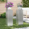 vidaXL Supporto per piante 2 pezzi Argento 24 x 24 x 75 cm Anteprima dell’immagine prodotto 2