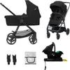 KINDERKRAFT 4in1 Nuovo Passeggino Classico Combinato Nero + Anteprima dell’immagine prodotto 1
