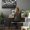 Stojan na monitor Relaxdays, bambus, zásuvka a 5 přihrádek, Náhled obrázku produktu 3