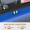 Lit de jeunesse AODEMOKO avec éclairage LED et station de Voir les images du produit 4