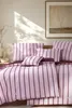 Bettwäsche-Set LINE, Burgunder mit Rosa, 220x200 cm, 100% Produktbild-Vorschau 2