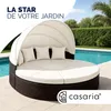CASARIA® Salon de jardin brun rond 230 cm de diamètre Voir les images du produit 5
