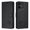 Leder Hülle für Tecno Pova Neo 3 Süße Katze Flip Case Produktbild-Vorschau 2