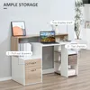 HOMCOM Bureau informatique avec 2 tiroirs, bureau avec Voir les images du produit 11