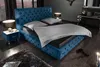 Elegantes Doppelbett PARIS 180x200cm dunkelblau Samt Produktbild-Vorschau 3
