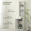 HOMCOM Badezimmerschrank hoch Badschrank Hochschrank schmal Produktbild-Vorschau 4