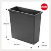 Bidone interno Hailo da 18 litri 1132969 grigio scuro 385 x Anteprima dell’immagine prodotto 2