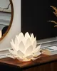 BELIANI Lampa stołowa biała 30 cm dekoracyjna klosz w Podgląd zdjęcia produktu 2