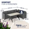 CASARIA® Polyrattan Ecklounge Set WPC Esstisch Ecksofa Produktbild-Vorschau 2