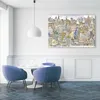 Leinwandbild fröhliche stadt 100x70 cm Feeby farbe wandbild Produktbild-Vorschau 2
