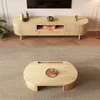 Wohnzimmer-Möbelset mit Couchtisch und TV-Ständer, Tisch Produktbild-Vorschau 3