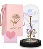 Ewige Rose in Glas mit LED-Beleuchtung, Romantiches Produktbild-Vorschau 1