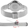 Alienwork Damen-Armbanduhr Quarz silber mit Metall Mesh Produktbild-Vorschau 5