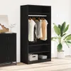 vidaXL Szafa czarna 100x50x200 cm materiał drewnopochodny Podgląd zdjęcia produktu 2