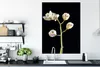 MuchoWow® Poster Ein Zweig mit Orchideen auf schwarzem Produktbild-Vorschau 3