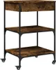 vidaXL Küchenwagen Räuchereiche 60x48x89,5 cm Holzwerkstoff Produktbild-Vorschau 1