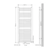 LuxeBath kúpeľňový radiátor stredové pripojenie 600 x 1500 Náhľad obrázku produktu 2