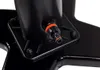 A close-up view of a black garden sprinkler base with a water hose connector attached. Produktbild-Vorschau