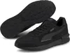 A pair of black Puma sneakers is shown from a slightly elevated angle, with one shoe placed in front of the other. The sole of one shoe is visible. Podgląd zdjęcia produktu