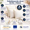 4er Set Federkissen 40x40 cm 300 g 100% Gänsefedern Produktbild-Vorschau 6