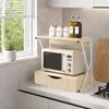 Mikrowellenregal mit Schubladen,Küchenregal Produktbild-Vorschau 4
