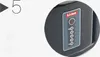 A close-up of an e-bike battery pack with a charge indicator and power button. Anteprima dell’immagine prodotto