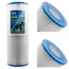 A collage of images showing a spa filter cartridge, with one image featuring people in water. Produktbild-Vorschau