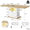 Rozťahovací jedálenský stôl Flieks s LED osvetlením do Náhľad obrázku produktu 5