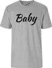 Huuraa Herren T-Shirt Baby Schriftzug XXL Sport Grey Bio Produktbild-Vorschau 2