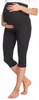 Be Mammy Damen 3/4 Umstandsleggings BE20-258 (Schwarz, L) Produktbild-Vorschau 1