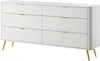 Selsey Oval - Kommode mit sechs Schubladen, Weiß, 172 cm Produktbild-Vorschau 1