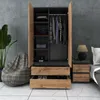 STIV Möbel | Kleiderschrank & Kommode Grau Matt/Eiche Wotan Produktbild-Vorschau 8