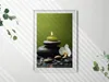 Zen-Entspannung Natur und Steine– Wandbild mit Rahmen – Produktbild-Vorschau 2