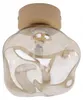 Deckenleuchte Metall Rauchglas Beige Cognac G9 rund Modern Produktbild-Vorschau 1