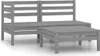 vidaXL 3 tlg. Garten Lounge Set Massivholz Kiefer Grau - Produktbild-Vorschau 2