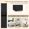 Mobiletto alto da bagno COSTWAY, mobiletto da bagno con Anteprima dell’immagine prodotto 4