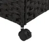 vidaXL Wäschekorb mit Rollen Schwarz 60x35x60,5 cm Rattan Produktbild-Vorschau 10