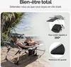Casaria Chaise longue de jardin Malta Anthracite 210cm Voir les images du produit 5