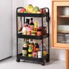 Verk 27259 Etagère sur roulettes, 3 étagères noir Voir les images du produit 3